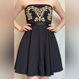 Forever 21 Black Strapless A-line Dress